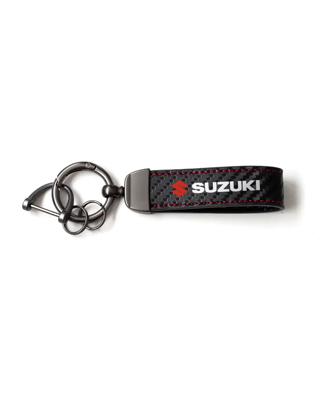 Llavero de Fibra de Carbono para Motos Suzuki en fibra de carbono, vista en 3D