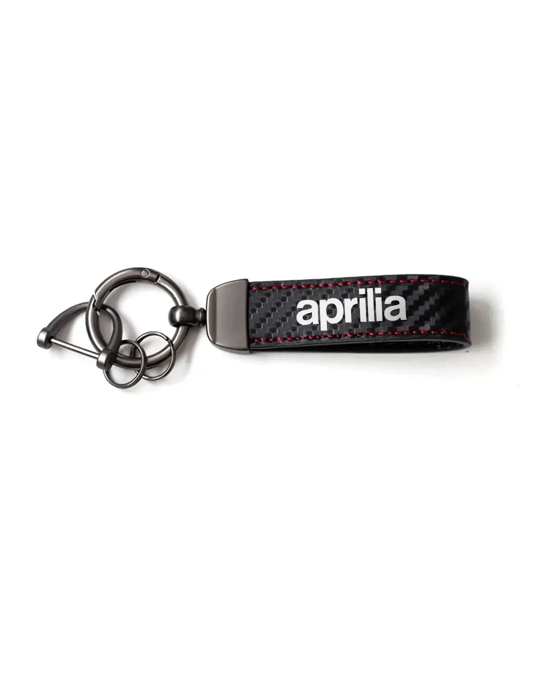 Llavero de Fibra de Carbono para Motos Aprilia en fibra de carbono, vista en 3D